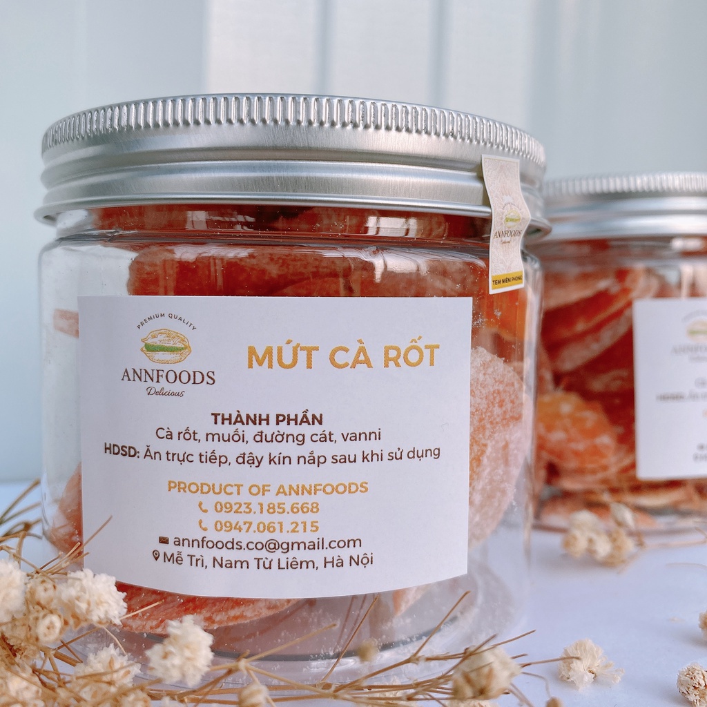 Mứt Cà Rốt Sấy Khô Mứt Cà Rốt Dẻo Siêu Thơm Ngon Nhà Làm Không Chất Bảo Quản - Annfoods