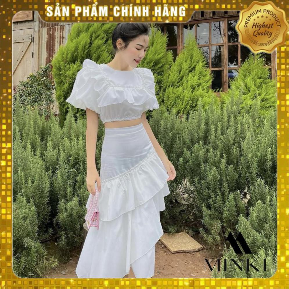 [MÃ XIA FREEHIP] SET ÁO TẦNG CHÂN VÁY XÉO - Chất liệu Kaki Cotton nhập khẩu - Hai màu Nâu tây/ Trắng - [THIẾT KẾ] | BigBuy360 - bigbuy360.vn