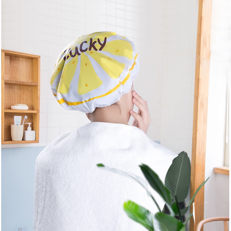 Mũ Trùm Tóc Chống Nước Khi Tắm In Hình Hoạt Hình Dễ Thương Cho Nữ