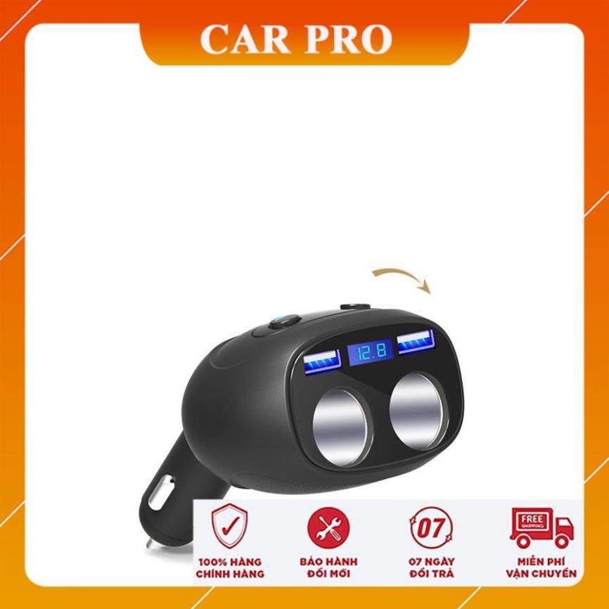 Bộ chia tẩu Yopin chia 2 nguồn tẩu, 2 cổng sạc 3.1Amax - CAR PRO