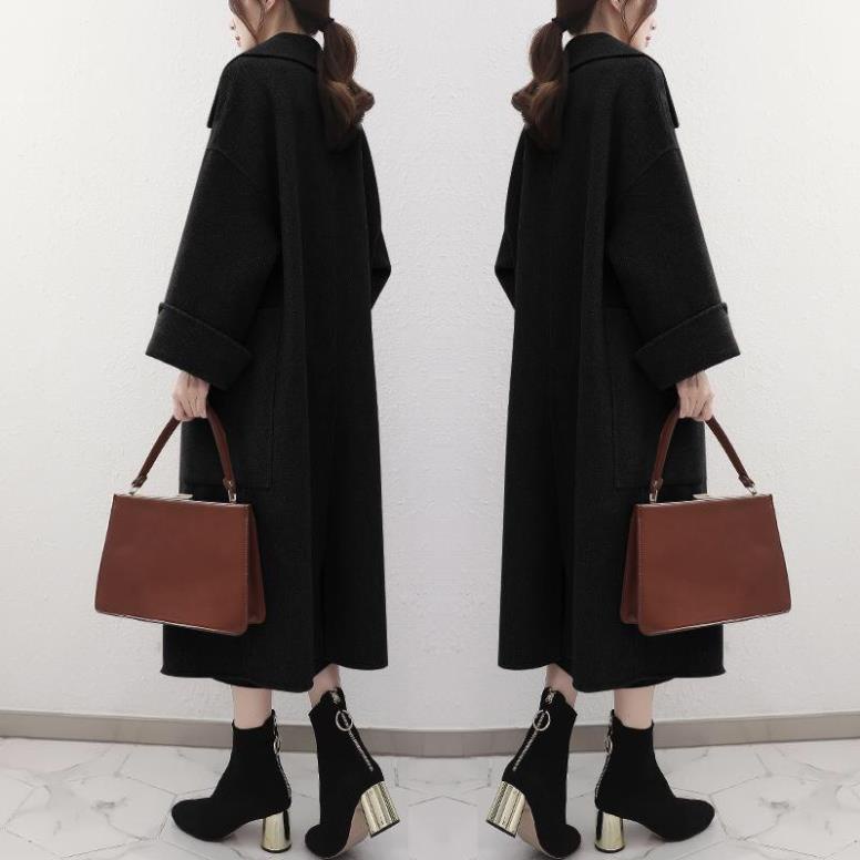 Áo Khoác Dạ Nữ ANOKO , Áo Dạ Dáng Dài Manto Mùa Đông Thời Trang Màu Đen Dày Ấm Cài Cúc Trước Có Túi H122 | BigBuy360 - bigbuy360.vn