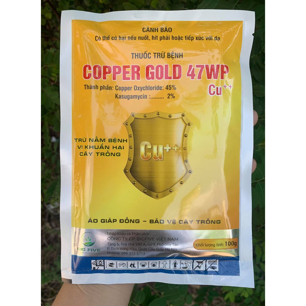 Thuốc Trừ Nấm Bệnh Vi Khuẩn Gốc Đồng COPPER GOLD 47WP (Gói 100g)