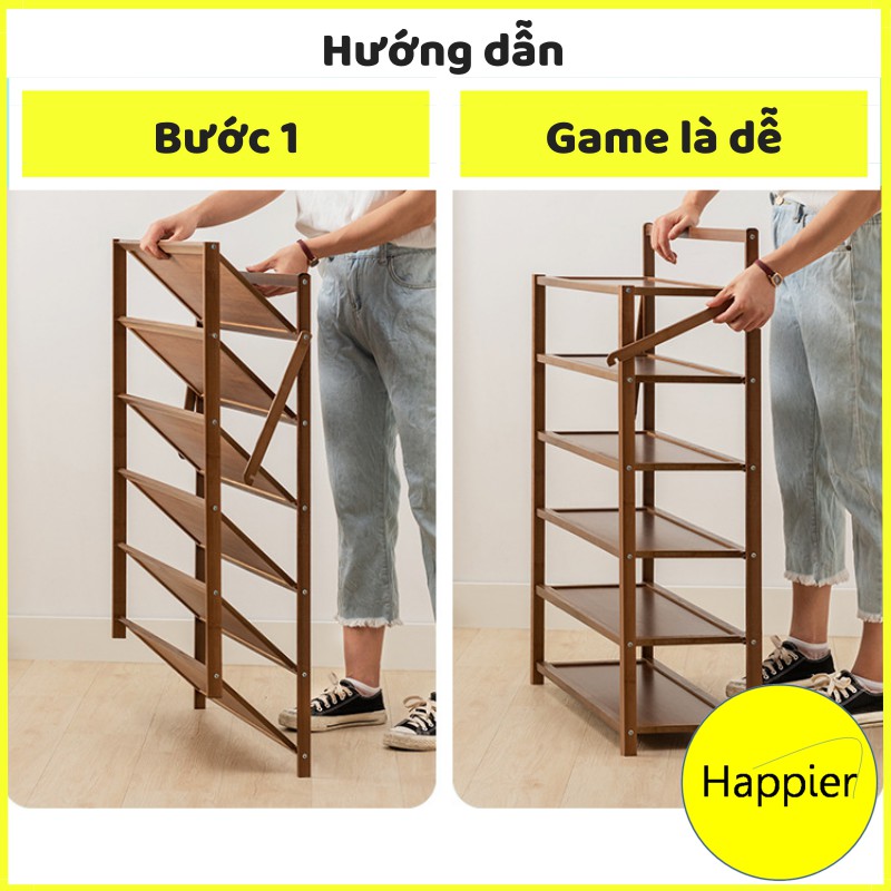 Kệ Để Giày Dép Gấp Gọn Không Cần Lắp Ráp