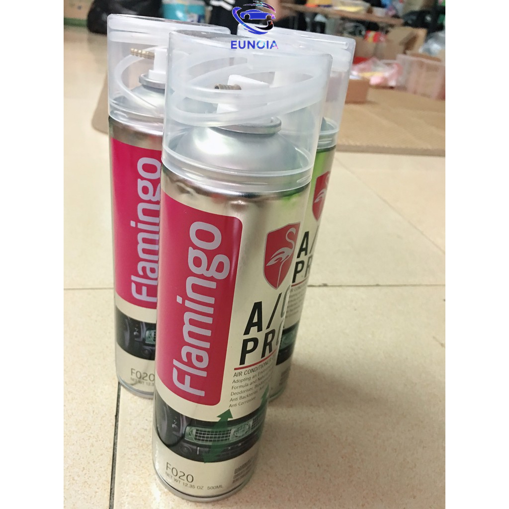Combo 03 Bình Xịt Bọt Vệ Sinh Điều Hoà Ô Tô Flamingo F020 - Bình 500ml