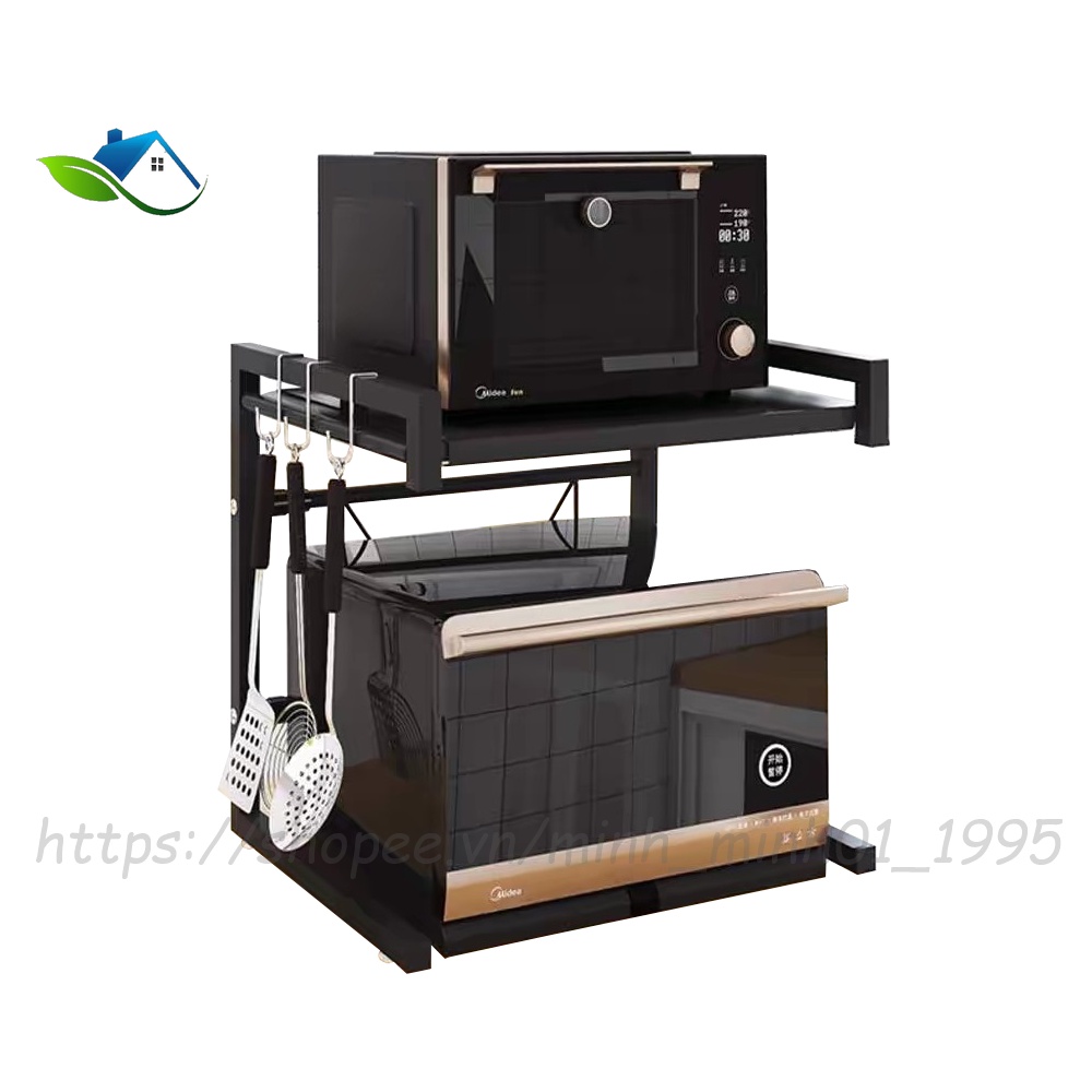 Kệ lò vi sóng, lò nướng, giá đỡ bếp đa năng chất liệu inox cao cấp điều chỉnh được độ dài
