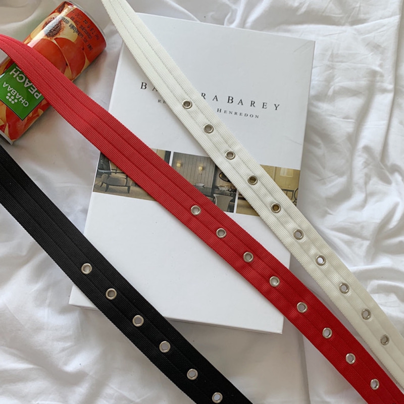 Thắt Lưng Vải Canvas Khóa Tròn 13513 Phong Cách Hàn Quốc