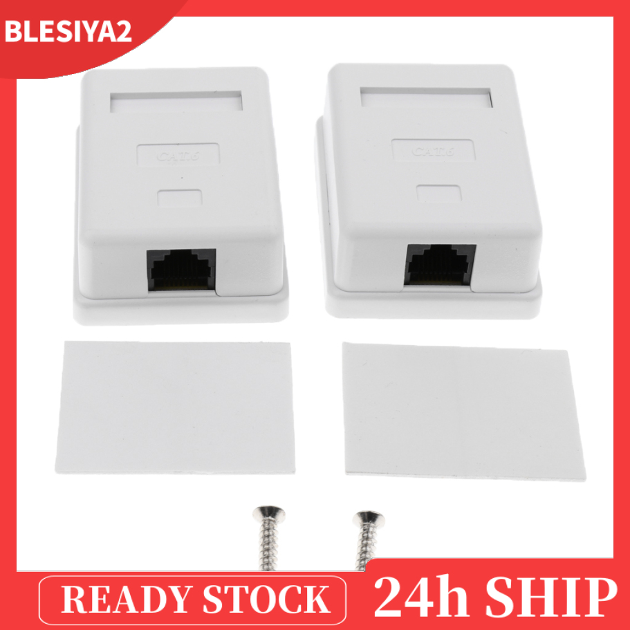 (Hàng Mới Về) Bộ 2 Cổng Mạng Rj45 1 Cổng Cat6 Gắn Tường | BigBuy360 - bigbuy360.vn