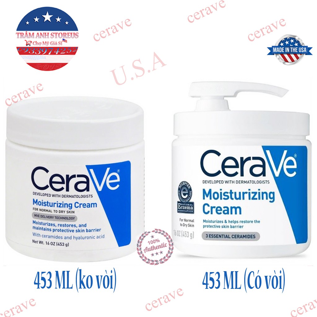 Kem dưỡng ẩm CeraVe Moisturizing Cream For Normal to Dry Skin 453g