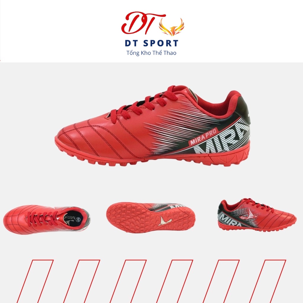 Giày đá banh, đá bóng sân cỏ nhân tạo đặc chủng Mira Pro ⚡Hàng chính hãng⚡ da PU cao cấp ôm chân, khâu chỉ full đế