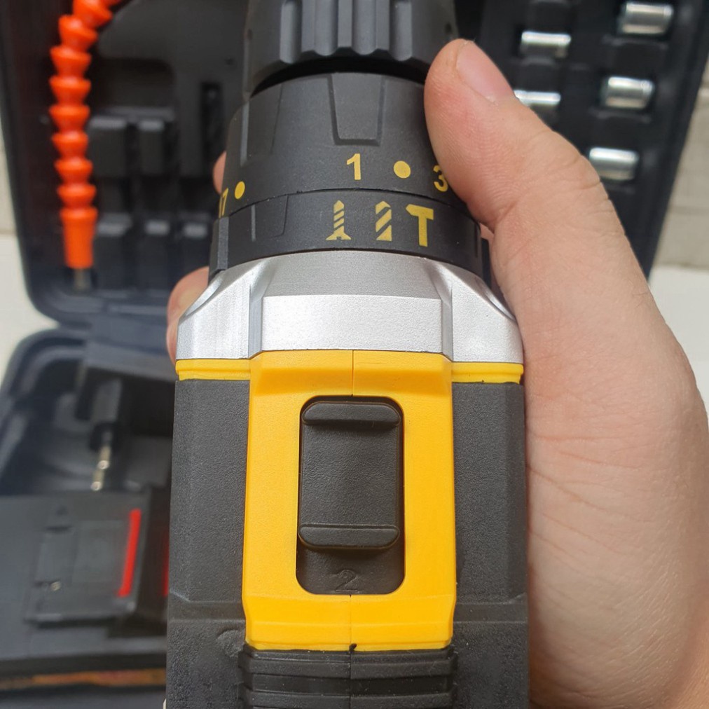 Máy khoan pin, máy bắn vít 36V Dw, bộ khoan đa năng khoan tường,bắn vit,mở bulong- Tặng kèm phụ kiện 24 chi tiết