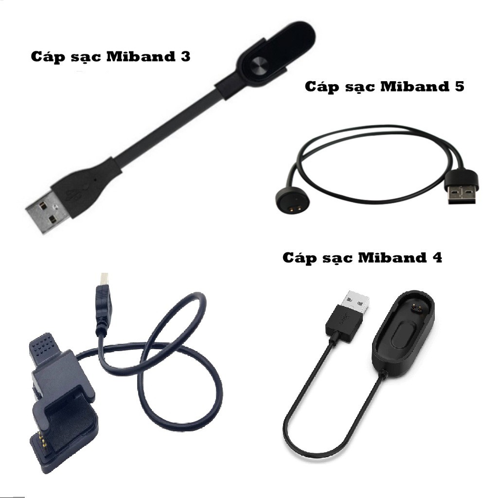 Cáp sạc đồng hồ thông minh Xiaomi MiBand 3 / Xiaomi MiBand 4 /Xiaomi MiBand 5