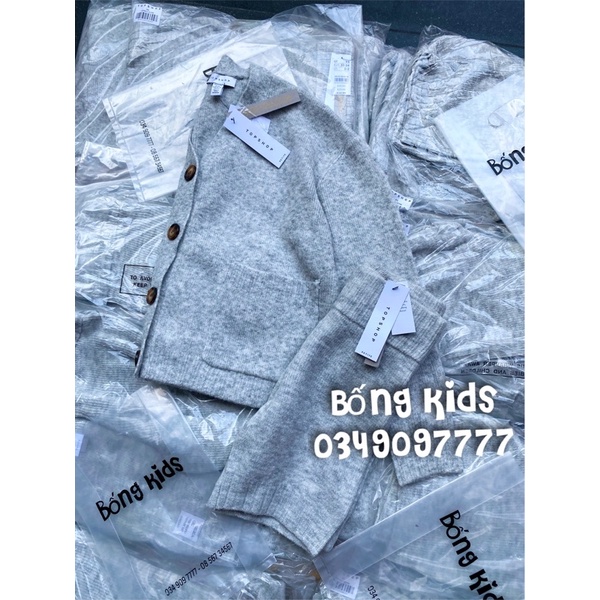Bộ Len Cardigan &amp; Short Nữ Ghi TS