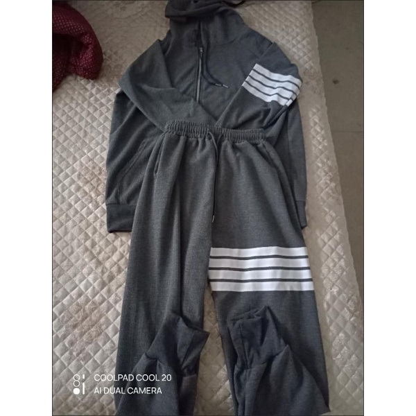 ẢNH THẬT Set Đồ Thể Thao Trơn Có Mũ