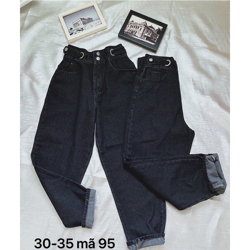 Quần baggy jean nữ  ✈️ FREESHIP ✈️ Quần baggy jean nữ size đại lưng cao kiểu hàng VNXK MS95 thời trang bigsize 2KJean