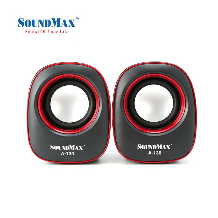 Loa máy tính SOUNDMAX A130 USB (2.0) 6W ( Xanh/ Đỏ) - (Hãng phân phối chính thức)