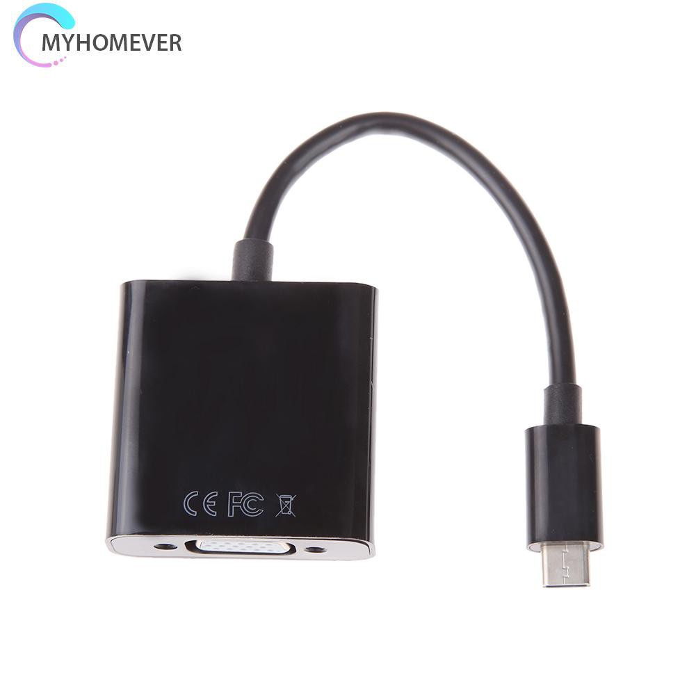 myhomever USB 3.1 Type C Male to VGA Female 1080P Adapter for Macbook 12&quot;