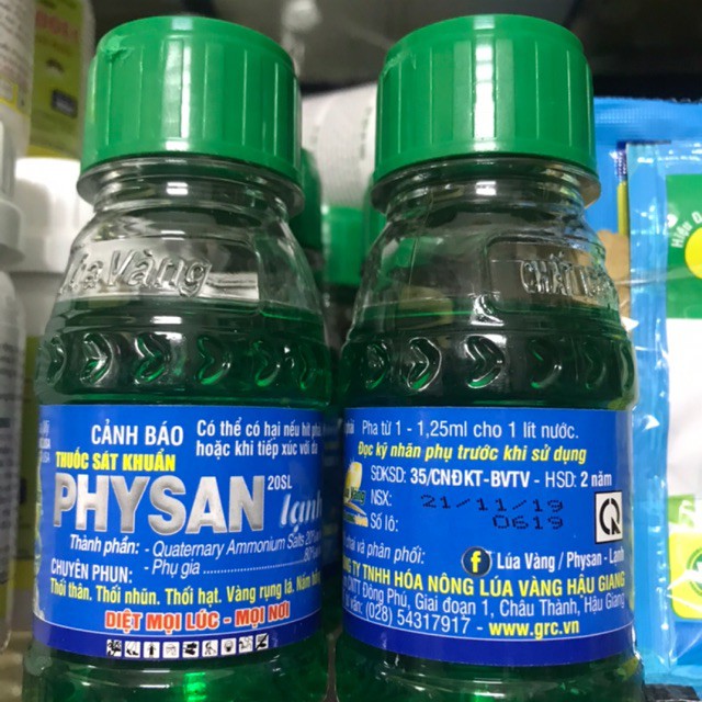 PHYSAN 100ml - Thuốc đặc trị thối nhũn, cháy bìa lá do vi khuẩn (Physan Lạnh) Thuốc sát khuẩn hiệu quả nhanh