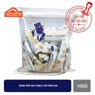 Bánh xốp quy kem ông già đài loan vị sữa chua loại mới x1 bịch - Hàng Công Ty có giấy tờ