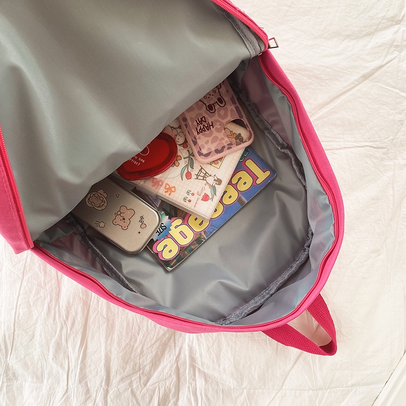 Balo Vải Canvas Họa Tiết Quái Vật Hoạt Hình Dễ Thương Cho Nữ