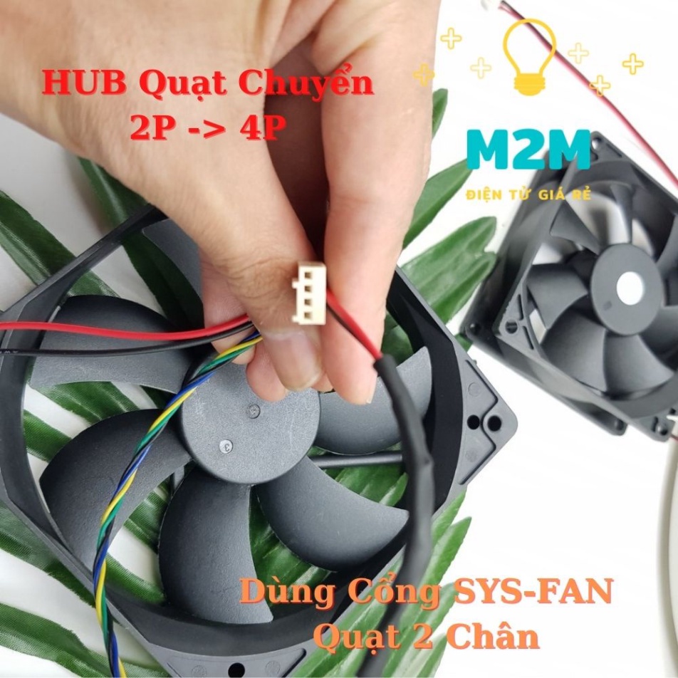 HUB Chuyển Đổi Quạt 2 Chân Sang 4 Chân Cổng SYS-FAN