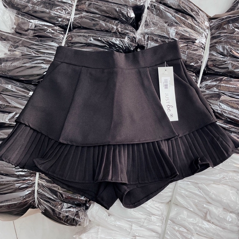 Chân váy ngắn xếp ly 2 tầng chất tuyết mưa siêu xinh hàng chuẩn đẹp