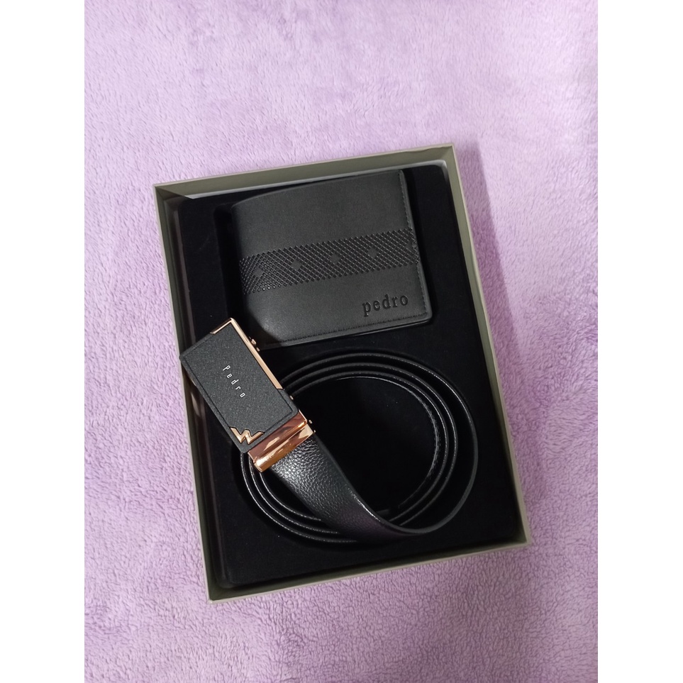 Set ví dây nịch nam Pe.dro/Combo ví dây thắt lưng nam