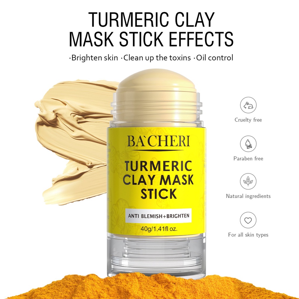 Thanh lăn mặt nạ Nghệ, Mặt nạ Dưỡng da chăm sóc da mặt Thuần chay, Mặt nạ mờ thâm, mụn 40gr