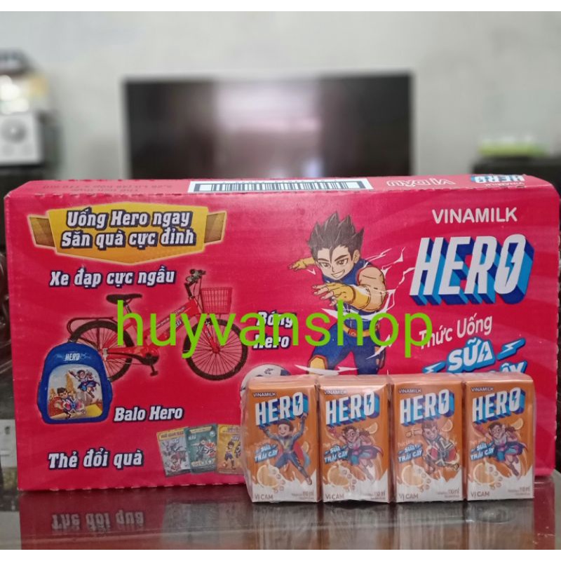 Thùng sữa trái cây Hero 110ml vinamilk