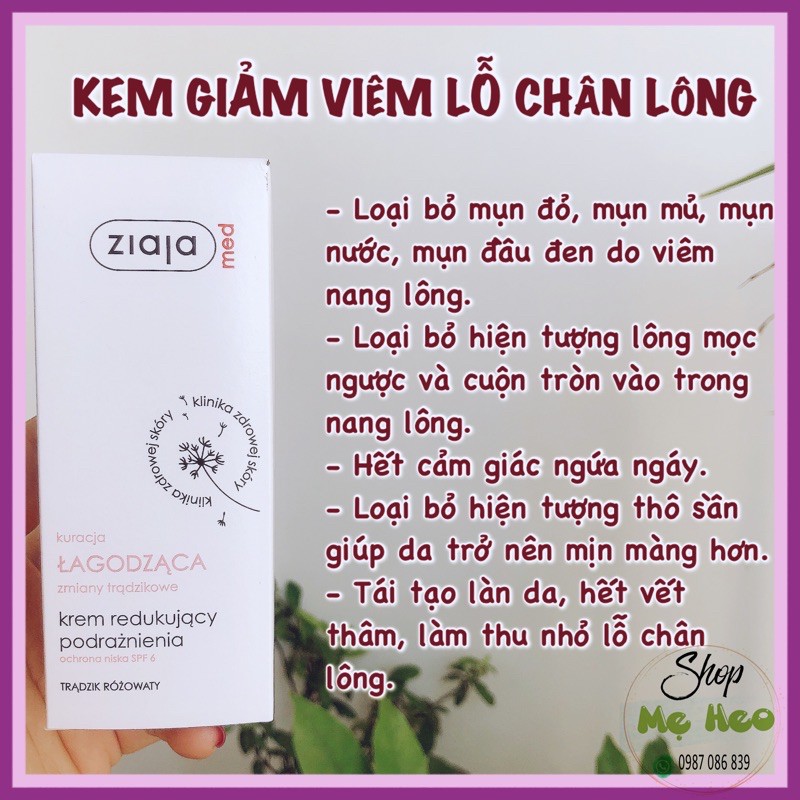 Kem giảm viêm nang lông ZIAJA MED 50ml