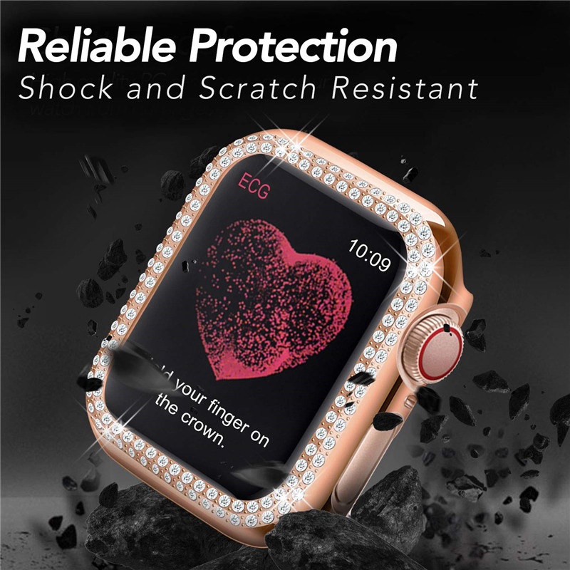 Ốp Bảo Vệ Đồng Hồ Apple watch 7 41mm 45mm 44mm 40mm 42mm 38mm series 6 5 4 SE 3 2 1