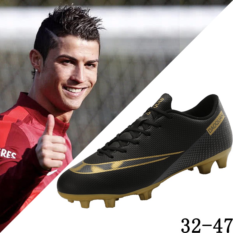 FRESIP giày đá bóng cr7 Mercurial fg giày đá banh giày bóng đá nam cổ thấp trẻ em giá rẻ đen trắng cỏ tự nhiên