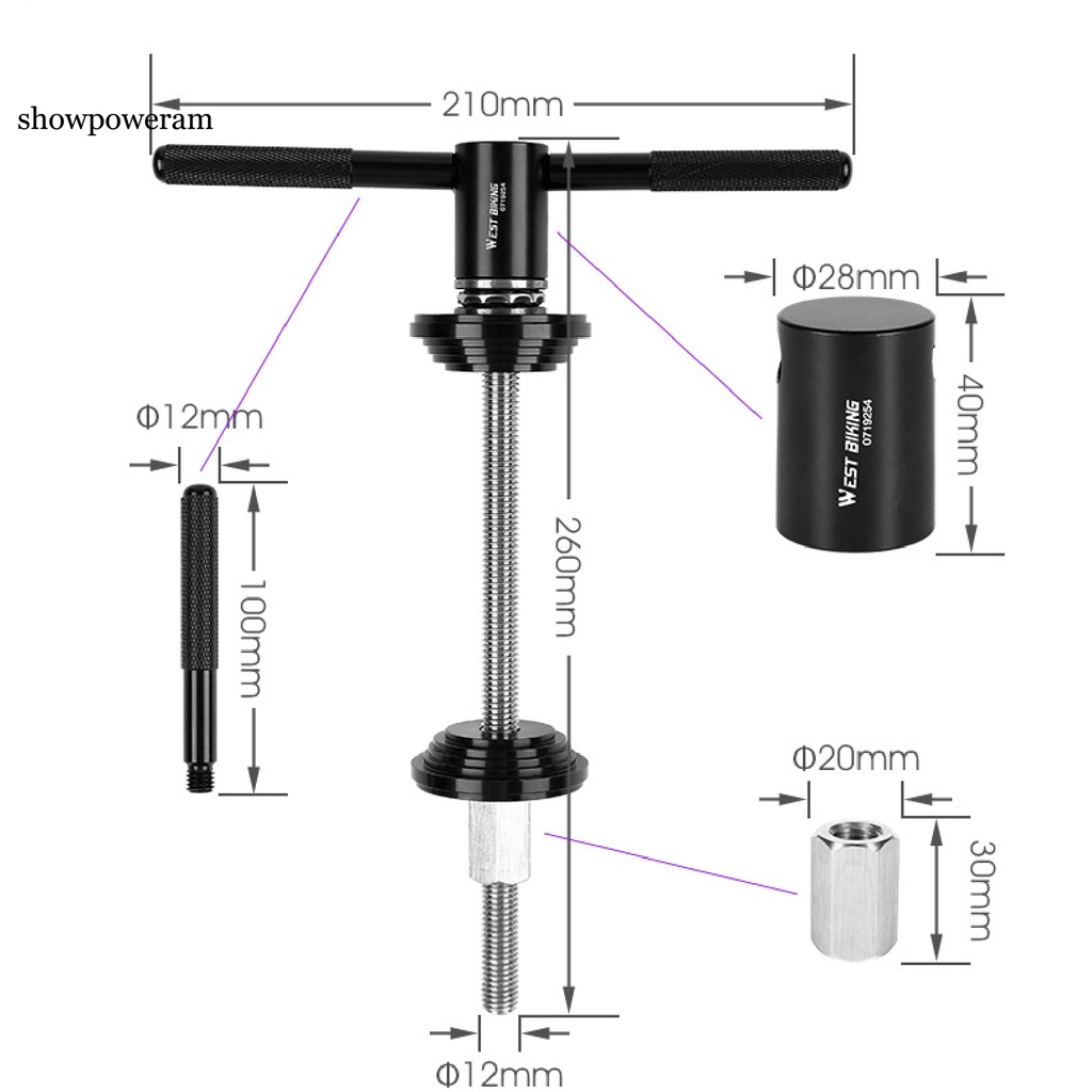 Dụng Cụ Tháo Trục Giữa Xe Đạp Mtb Bằng Thép Không Gỉ