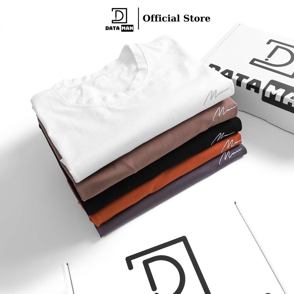 Áo phông nam cổ tròn tay ngắn DATAMAN basic, 100% cotton co giãn 4 chiều, chống nhăn hiệu quả - TCT22-02
