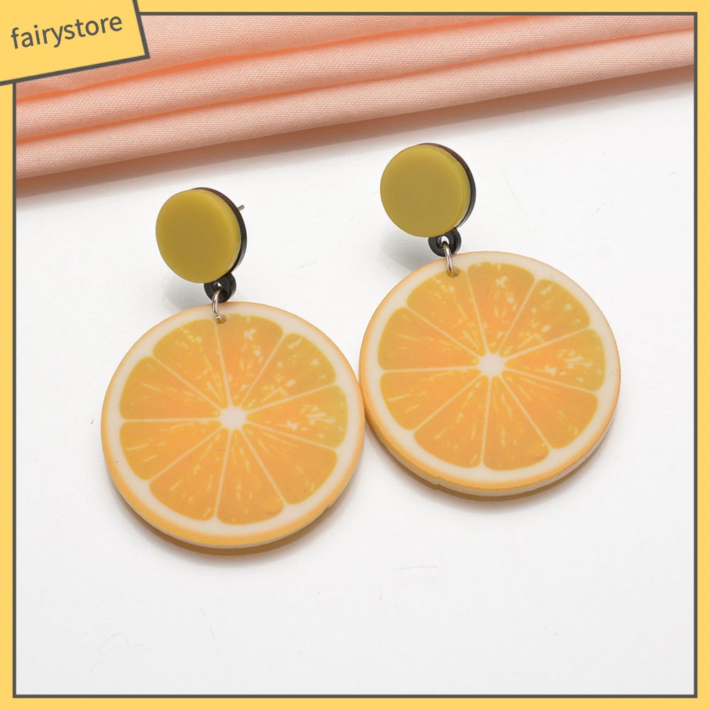 Hoa tai mặt tròn hình trái cây xinh xắn dành cho nữ