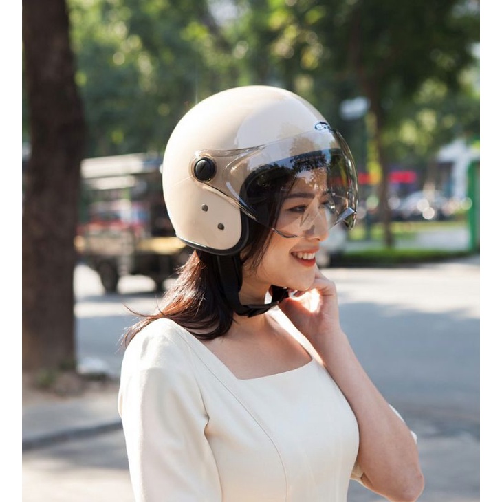 Nón bảo hiểm Nữ chính hãng GRO - Kính lượn