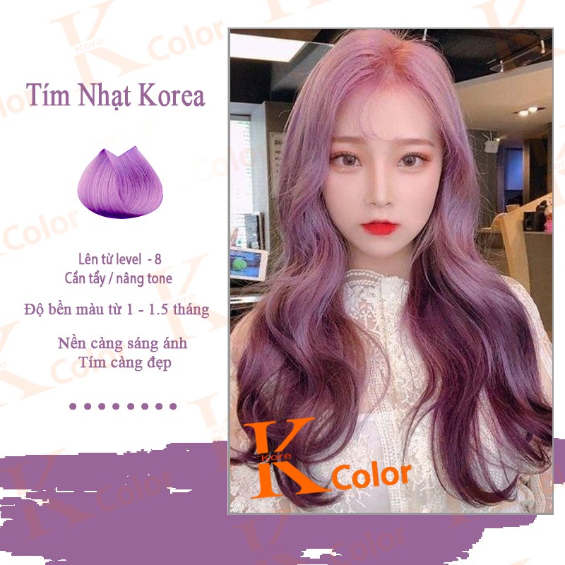 Thuốc nhuộm tóc LIGHT LAVENDER TÍM LAVENDER NHẠT sử dụng tại nhà nhiều thảo dược giá rẻ