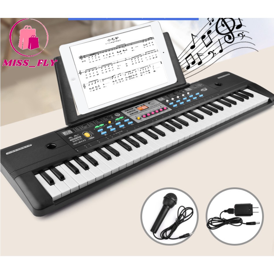 Đàn Piano điện tử cho bé Đàn 61 phím Organ phát triển tài năng âm nhạc cho người mới bắt đầu tặng kèm mic hát thỏa thích