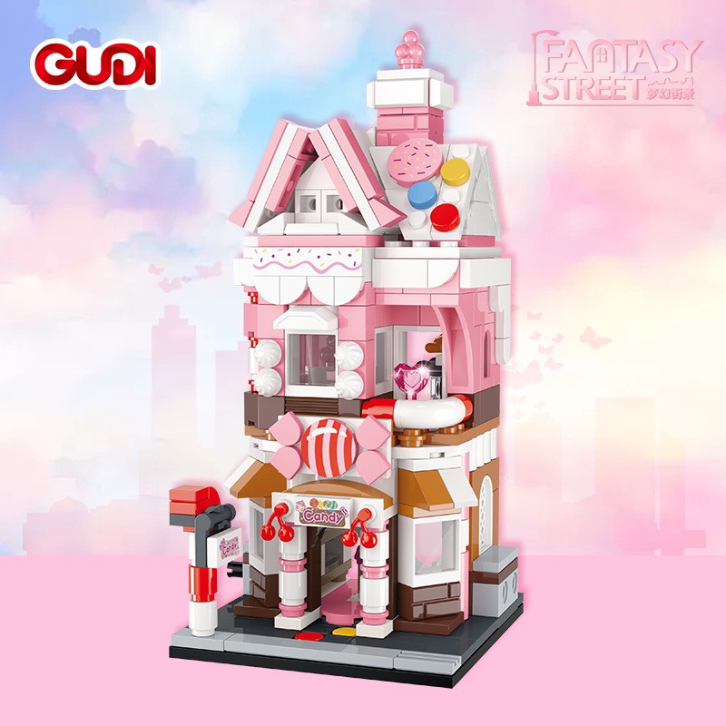 (Hộp móp) Đồ chơi xếp hình cửa hàng đường phố hiện đại