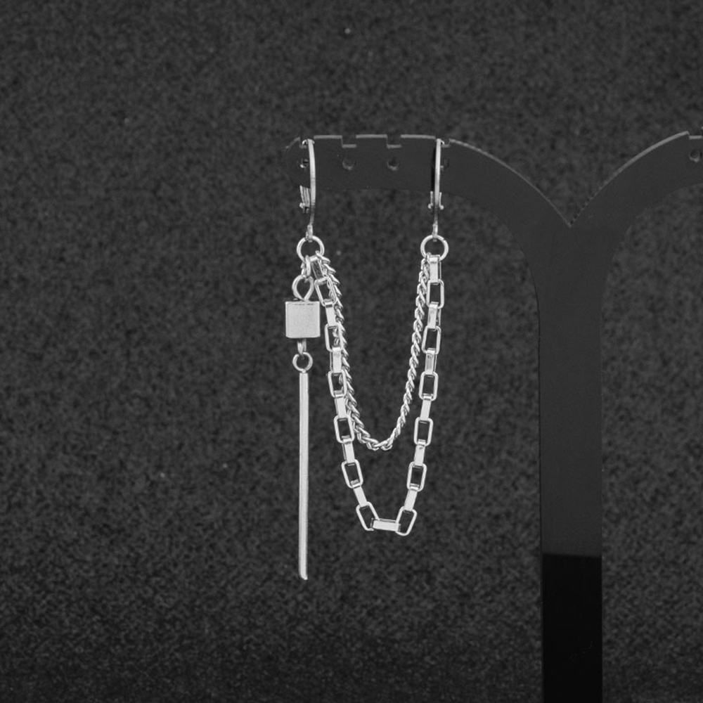 1 Khuyên Tai Dây Móc Cá Tính Bằng Thép Không Gỉ