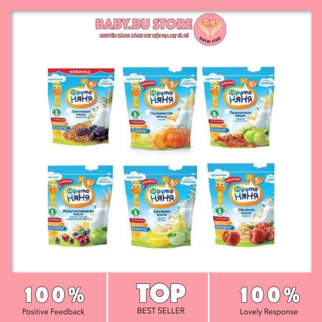 Bột ăn dặm Fruto Nga cho bé từ 4M+ [Date từ t12/19].