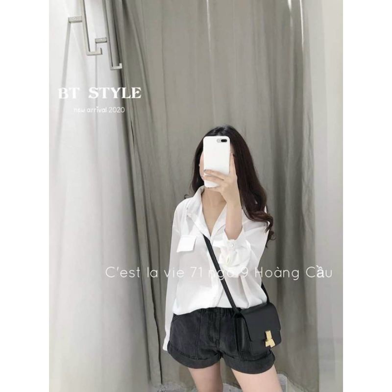 Áo sơ mi Bigsize nữ, 60_100kg, chất  đũi lụa siêu đẹp