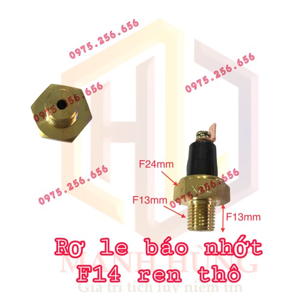 Rơ Le Báo nhớt ren thô phi 14 TH6T