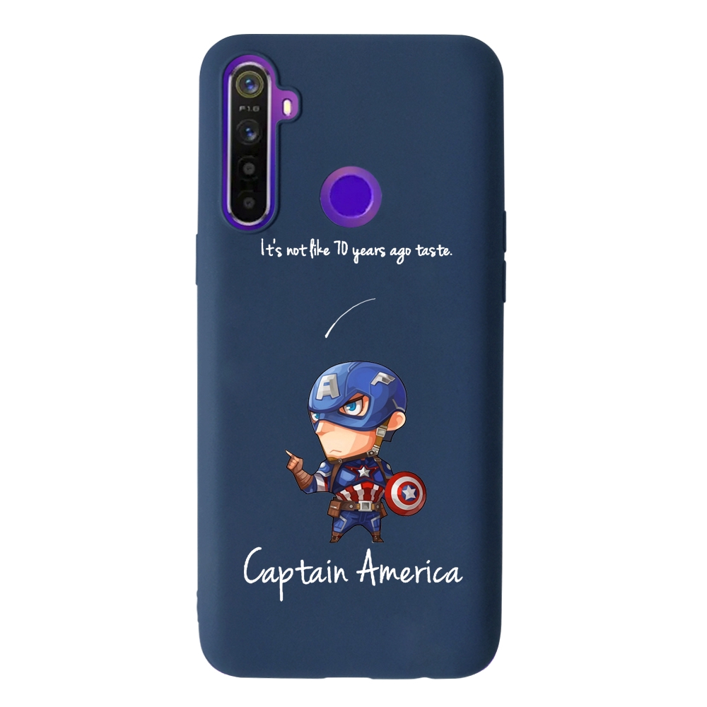 Ốp điện thoại họa tiết Captain America Người Sắt cho OPPO A12 Realme 5 5 Pro C2 A3S A5S A71 F11 A5 A9 2020 F11 Pro