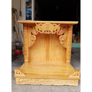 Bàn thờ treo tường Bà có mái gỗ Gõ Đỏ