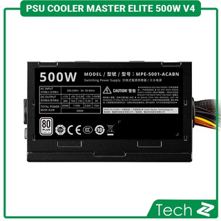 Nguồn máy tính Cooler Master Elite 500w V4 (80 Plus /Màu Đen)
