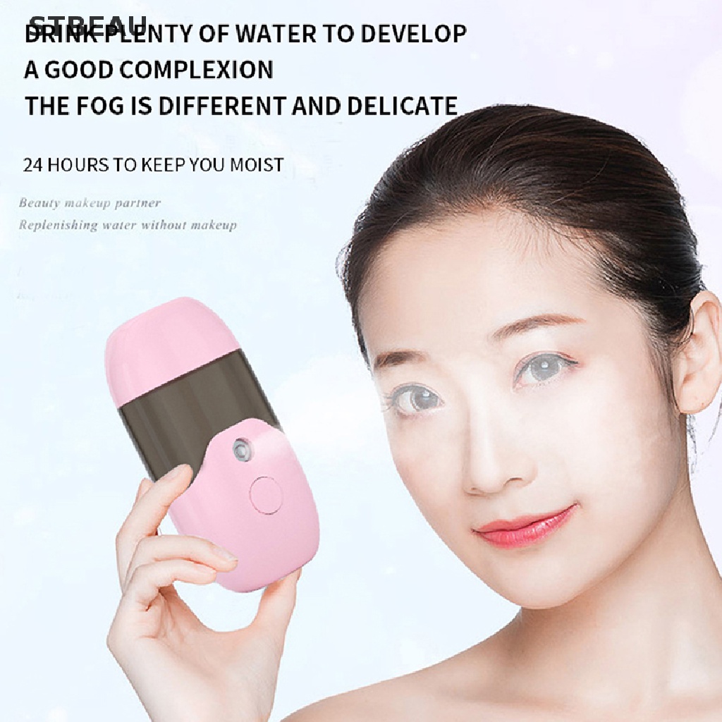 [Hàng mới về] Máy phun sương nano tạo độ ẩm cho da mặt dung tích 50ml kèm cáp