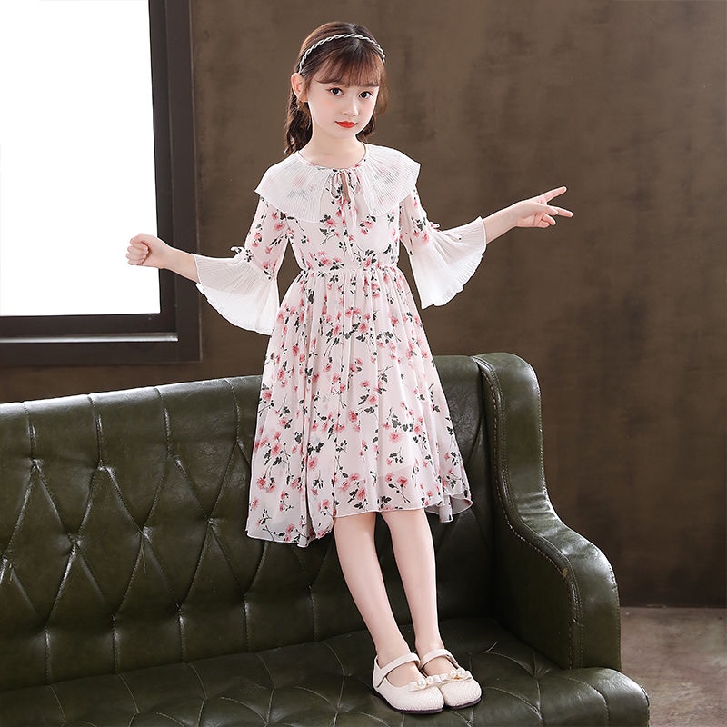 Đầm Chiffon Mùa Hè Phong Cách Phương Tây Kiểu Mới Dành Cho Bé Gái 2022