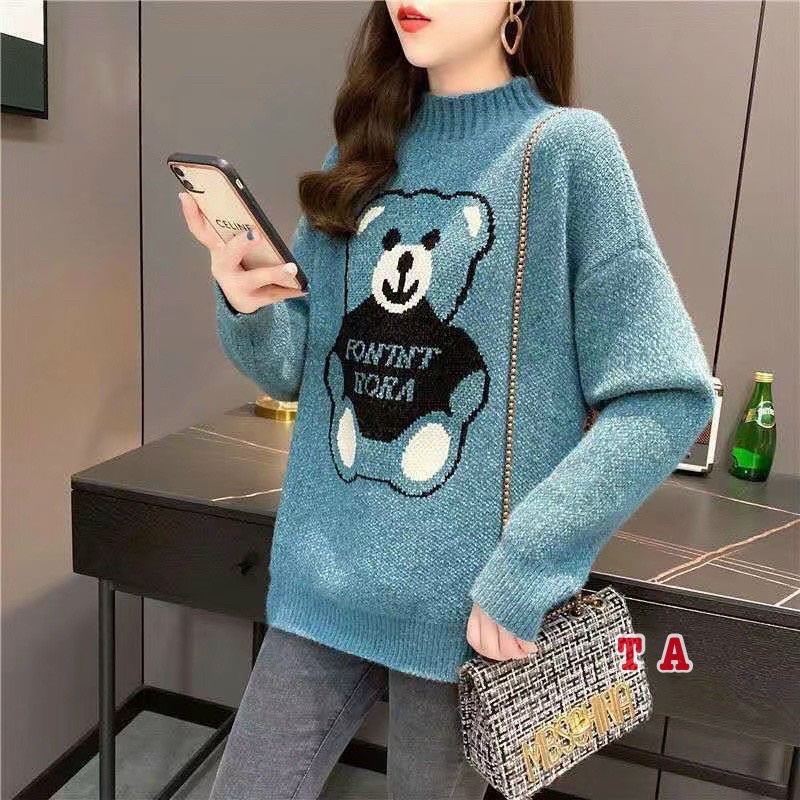 Áo len gấu siêu xinh / Quảng châu ms155
