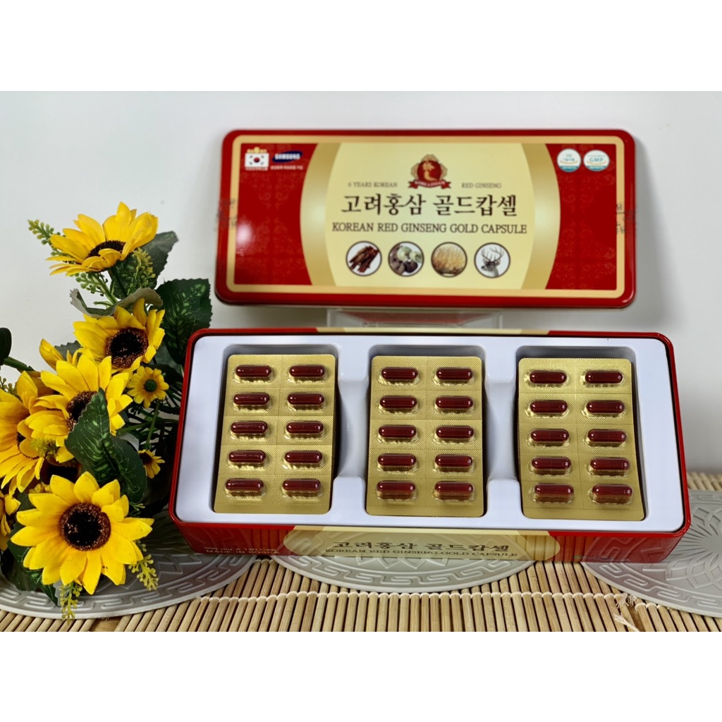 Viên Hồng Sâm Đông Trùng Hạ Thảo kết hợp Nấm Linh Chi và Nhung Hươu tặng kèm 1 hộp kẹo Sâm mềm Hàn Quốc 200g