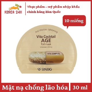 Mặt Nạ BNBG Vita Cocktail Age Foil Mask (10 miếng x 30 ml)